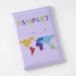 organiseur de voyages étui passeport carte du monde