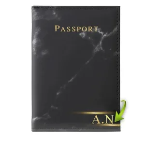 pochette passeport personnalisable marbre