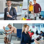 portefeuille de voyage en cuir familial