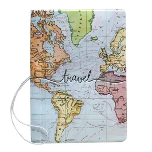 protège-passeport coloré carte du monde