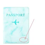 protège passeport élégant marbre avion