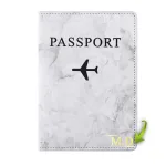 protège passeport personnalisé avion marbre
