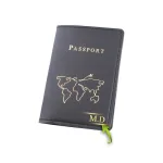 protège-passeport personnalisé carte du monde minimaliste