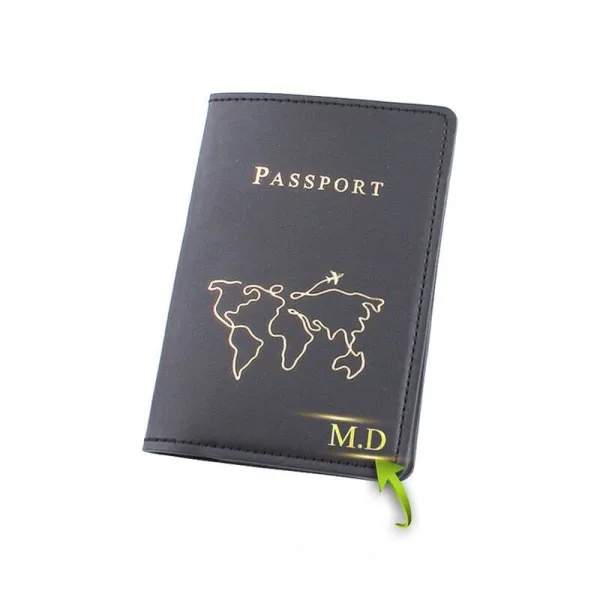 protège-passeport personnalisé carte du monde minimaliste
