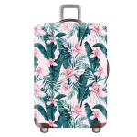 protège valise fleurs roses