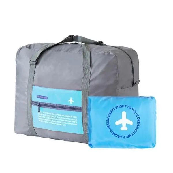 sac de voyage pliable happy flight bleu