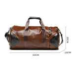 sac de week-end en toile marron
