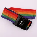 sangle multicolore pour valise en croix