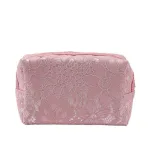 trousse de maquillage élégante dentelle rose