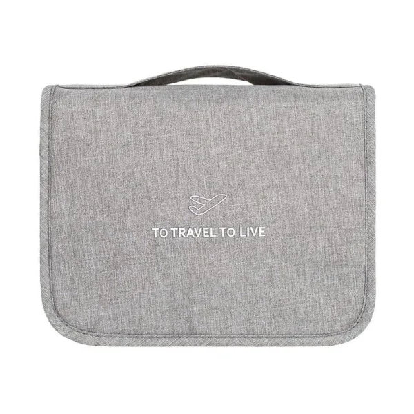 trousse de toilette de voyage à suspendre to travel to live gris