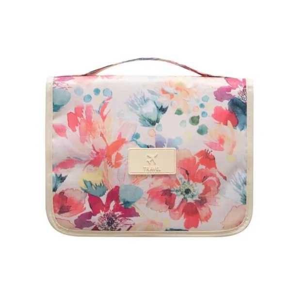 trousse de toilette de voyage fleurs colorées