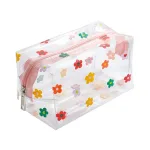 trousse de toilette florale transparente