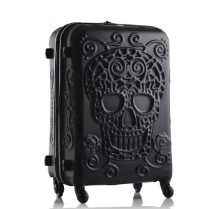Valise Tête de Mort Mexicaine Rigide <br>Skull (Noir)