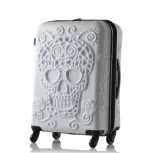 Valise Tête de Mort Mexicaine Rigide <br>Skull (Blanc)